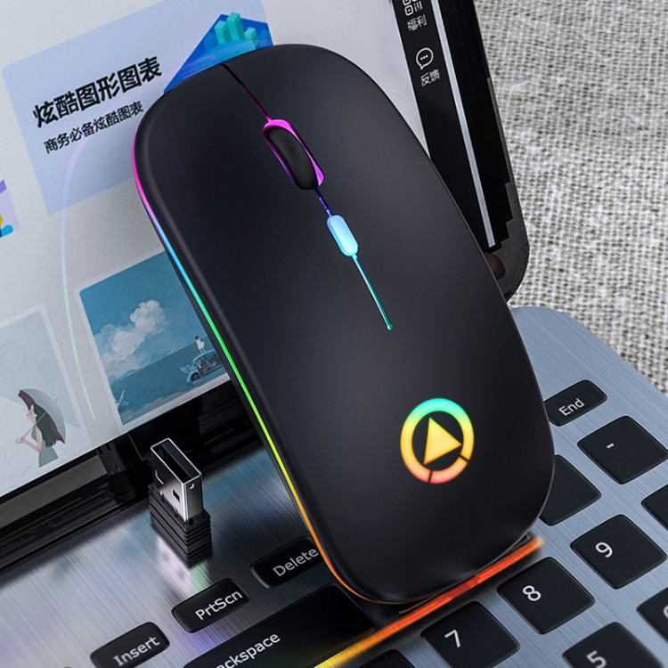 1600DPI 3-modes Adjustable RGB Light Rechargeable Wireless Silent Mouse​ VKB7661WN