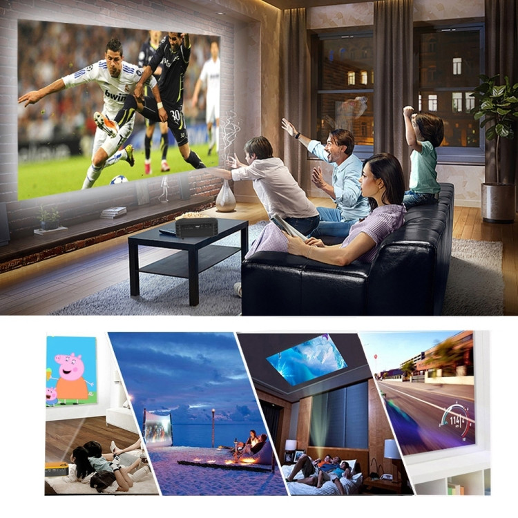A2000 Portable Projector 800 Lumen LCD Home Theater Video Projector, Support 1080P, UK Plug DDMP0151BF