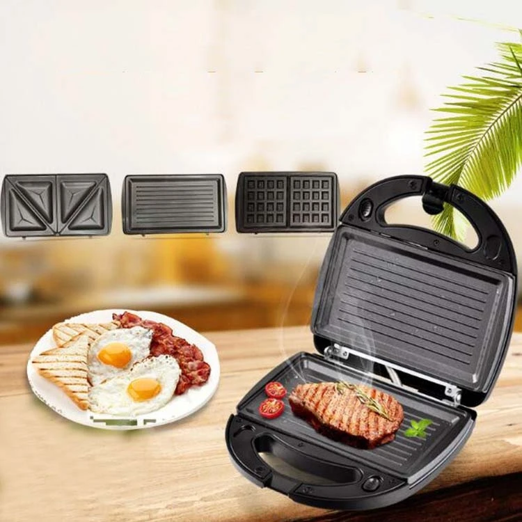 3 in 1 Sandwich Maker Multi-Function Waffle Maker Panini Breakfast Maker BTBD05382018G