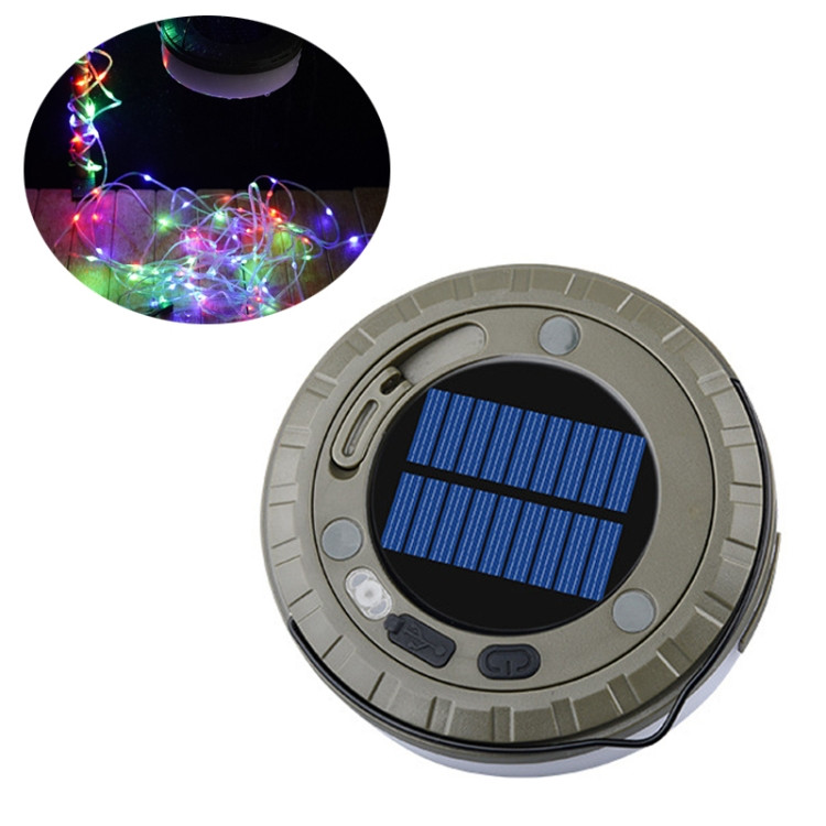 Solar LED Camping Light Type-C Charging Colorful String Lights, Color: 10m Warm Color Light TTBD0605048001Q