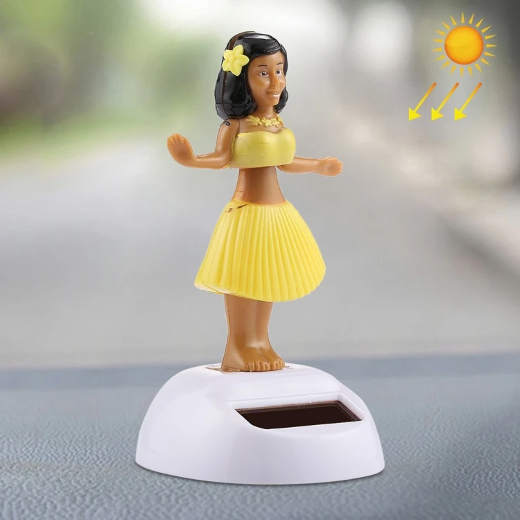 Solar Powered Bobble Head Dancing Toy Car Decoration Ornament Cute Hula Princess WS-CMS-3306YT