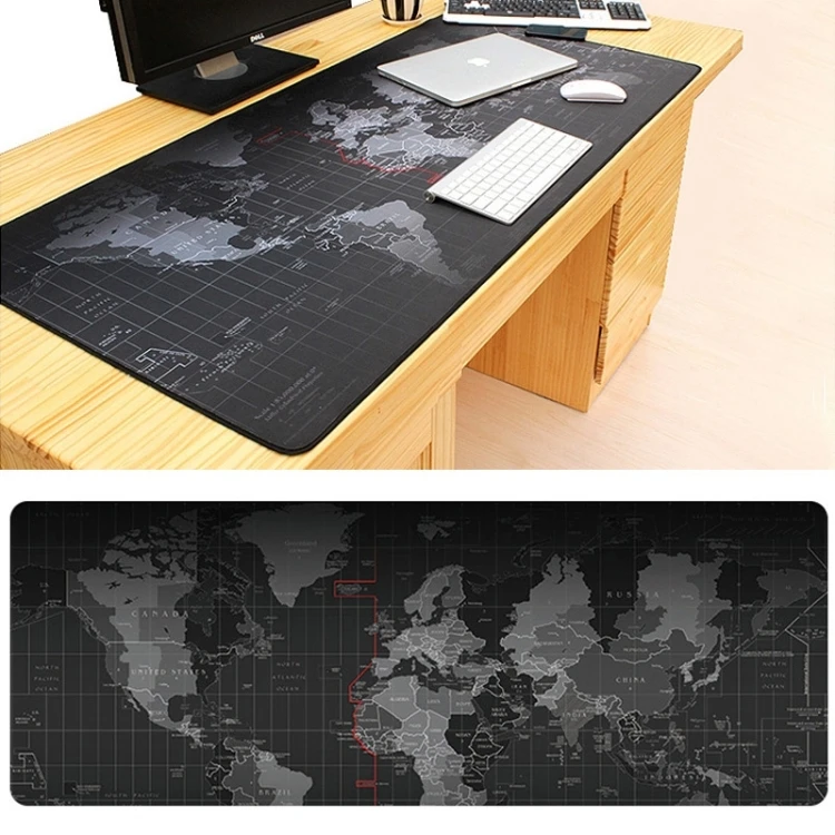 Size: 70 x 30cmExtended Large Anti-Slip World Map Pattern Soft Rubber Smooth Cloth Surface Game Mouse Pad Keyboard Mat, DKB06222S