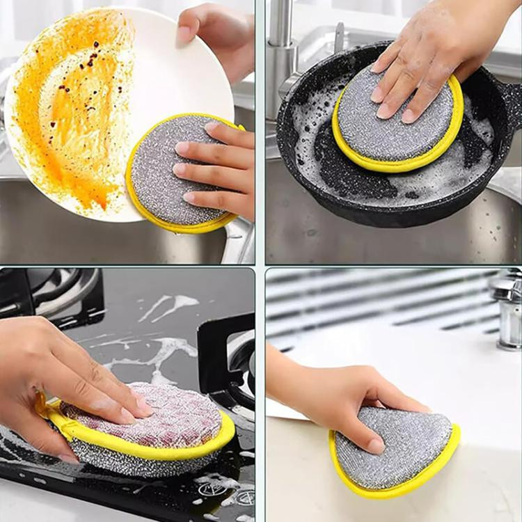 Double Side Dishwashing Sponge Non-Scratch Scrub Cleaning Tool 10pcs /Pack  RTBD0605666401AG