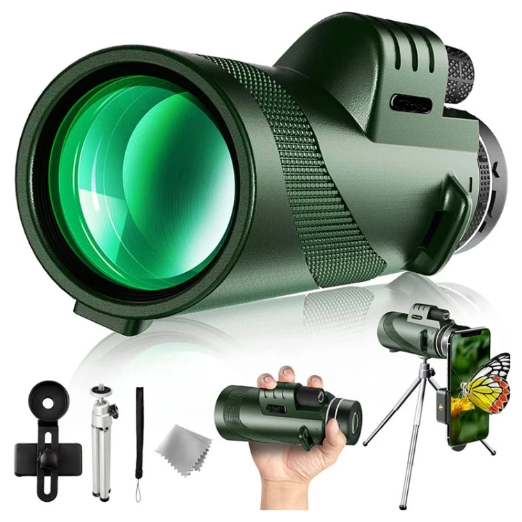 40X60 Outdoor Night Vision High Power HD Monocular (Standard+Universal Clip+Tripod) RTBD0602523602G