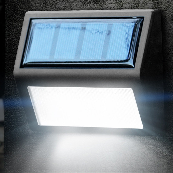 6 LEDs Outdoor IP65 Waterproof Garden Lamp LED Solar Power Light Sensor Emergency Wall Light(White Light) DTBD0302777201AG