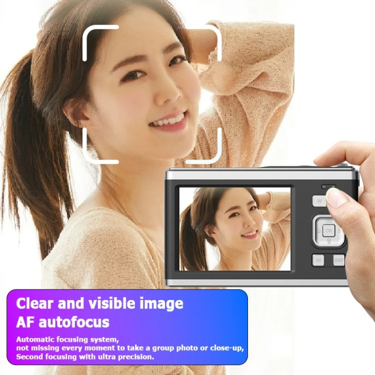 4K HD Optical Zoom Digital Camera 60MP Dual Screen Selfie Camera, No Memory DTBD0604610801AF