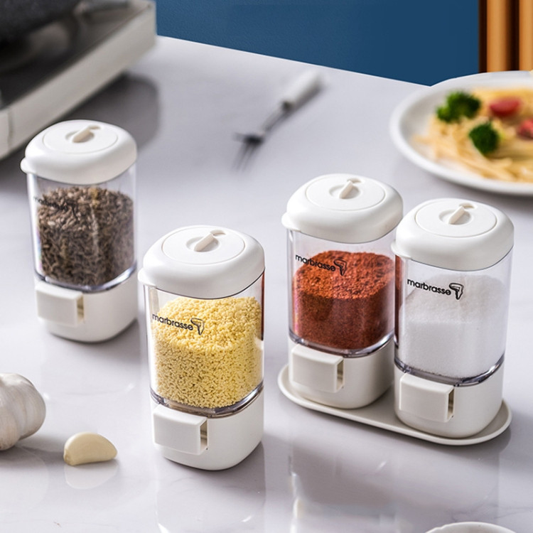 Box Pressing Type Marbrasse Metering Seasoning Rotary Sealing Household Kitchen Seasoning Can  2 can. NTBD0588444102M