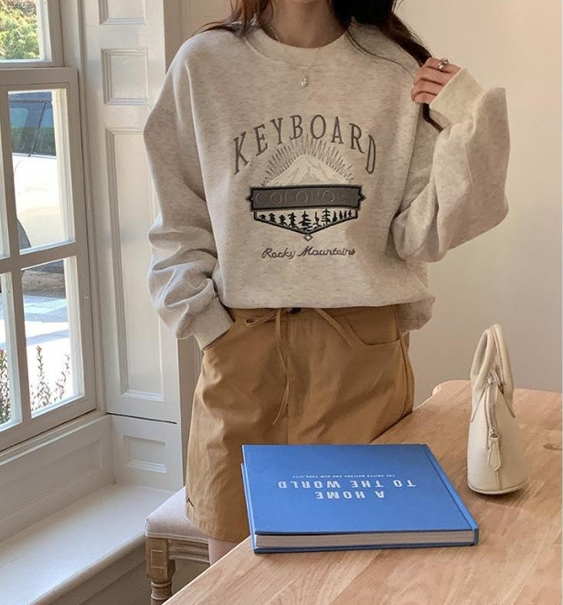 Korean style oversized hoodless thin jacket, trendy student loose top