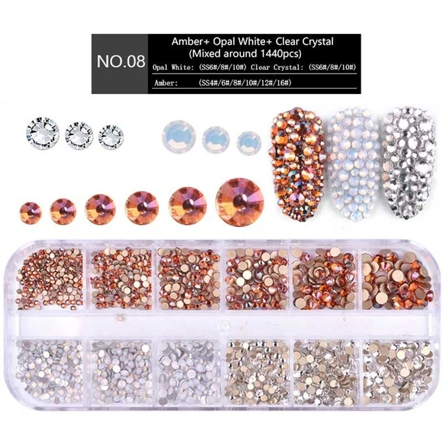 Nail Flat-back AB Crystal Strass 3D Charm Gems DIY Manicure Nail Art Decorations BTBD059230501HD