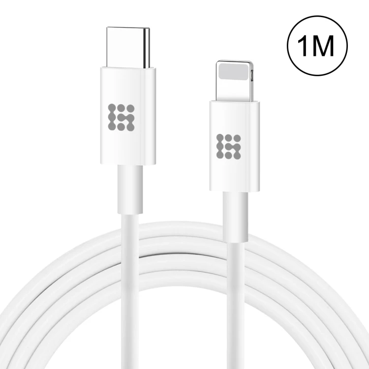 HAWEEL 25W 3A USB-C / Type-C to 8 Pin PD Fast Charging Cable for iPhone, iPad, Cable Length:1m DHWL4036B
