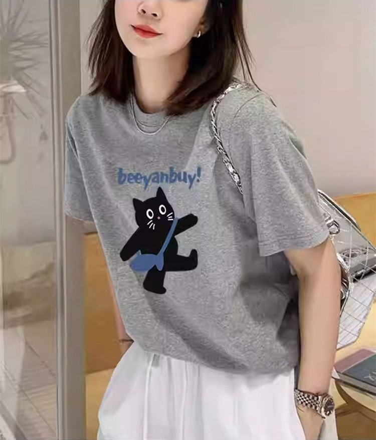 short-sleeved t-shirts for women, loose Korean style
