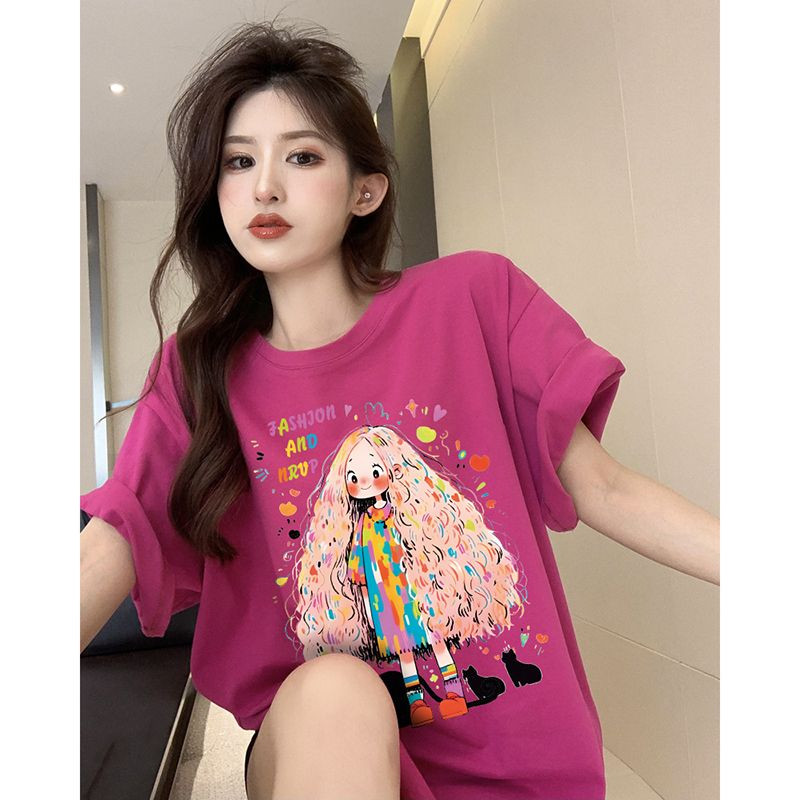 short-sleeved t-shirts for women, loose Korean style