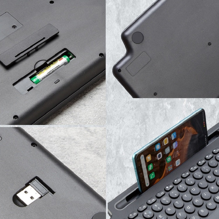 Bluetooth Wireless Keyboard With Card Slot Bracket With Touchpad​ 2.4Gz FTBD0602841601B