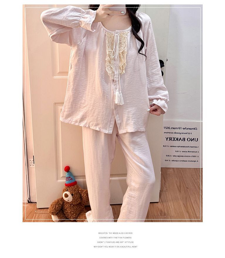 Korean Style, Sweet Lace Trim, with Bra Pads, Home Wear Set
