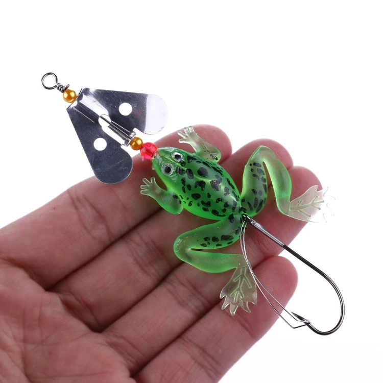 7cm 6g Frog Soft Fish Sequins Freshwater Single Hook Bionic Bait VTBD0602486701AG