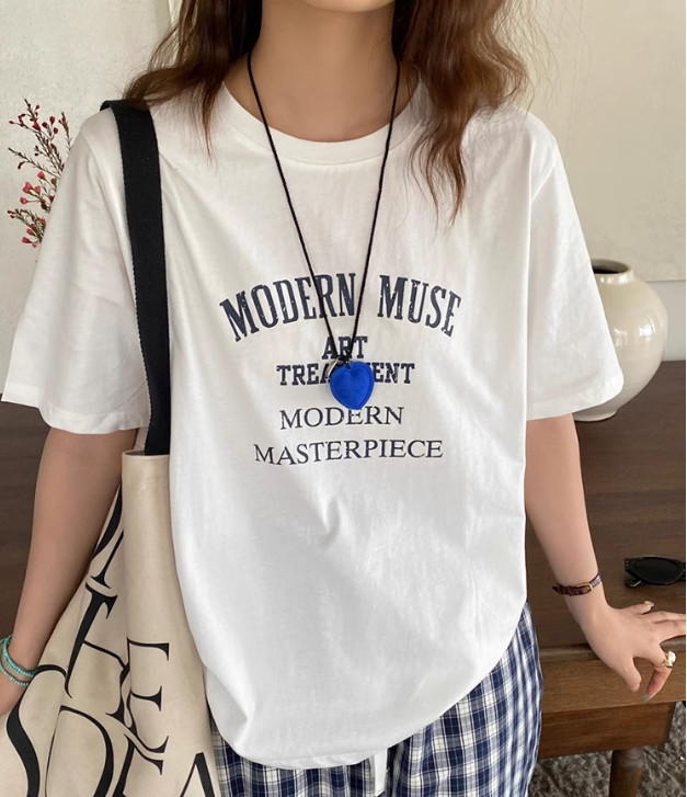 short-sleeved t-shirts for women, loose Korean style