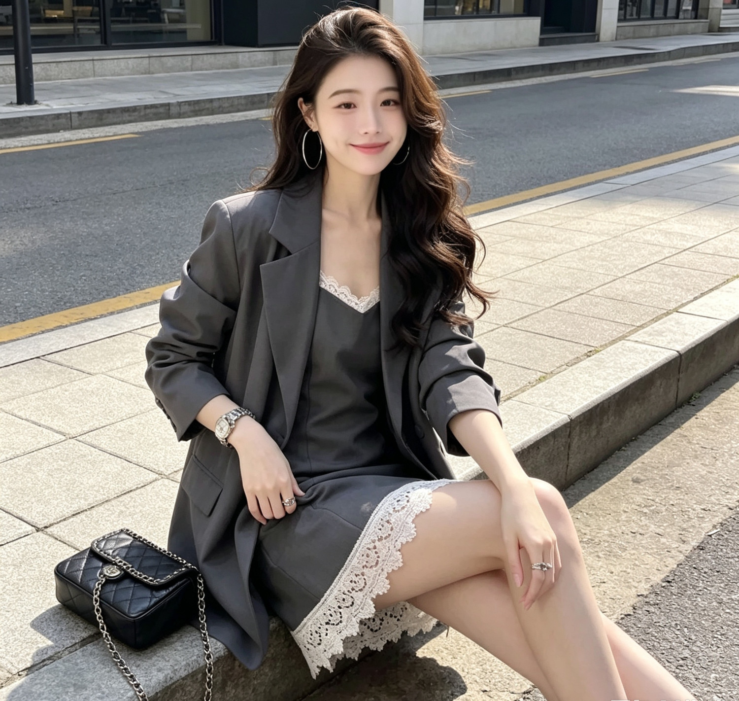 spring suit fashion jacket dress set