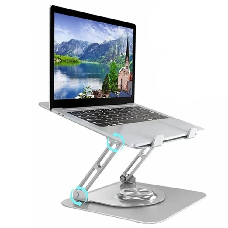 D147 Foldable 360 Degree Rotating Laptop Lifting Bracket Aluminum Alloy Notebook Desktop Stand ESYA002191401AB