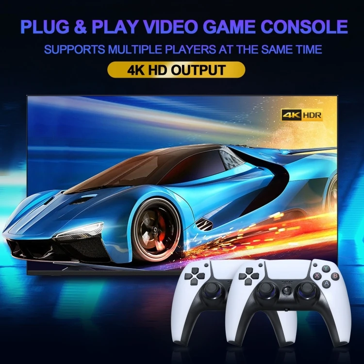 U10 Video Game Console 64G 10000+ Games Retro Handheld 4K TV Game Stick Wireless Controller GTBD06036866B