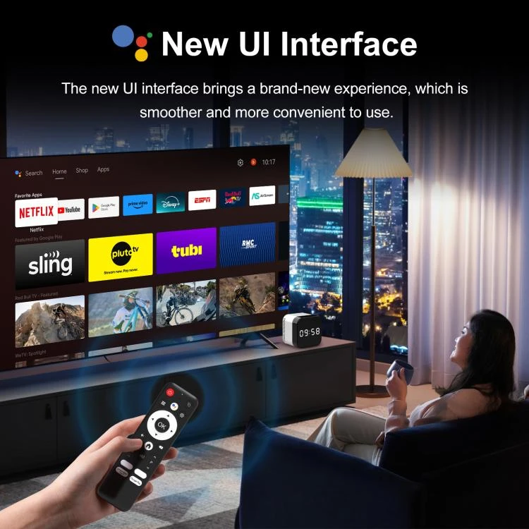 8K UHD Android 14 Smart TV Box with Remote Control, 4GB+128GB, Allwinner H728 Octa-Core(EU Plug) REDA007687603AB