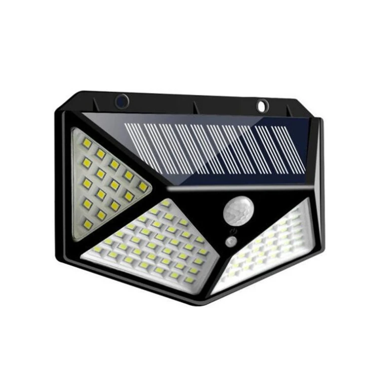 1 PCS 100 LEDs Outdoor Patio Solar Induction Wall Light Adjustable Balcony Garden Lighting Small Street Light ETBD0423133001V