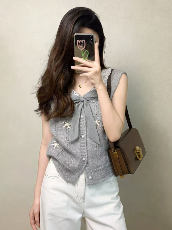 women's summer new thin knitted cardigan short top clothing