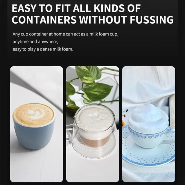Coffee Milk Frother Compact Home Baking Tool Handheld Electric Milk Whisk(With Tube)