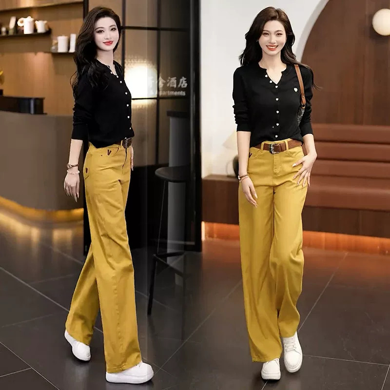 High-Waisted Slimming Loose Straight Leg Pants Clothing Wholesale Women's Clothing Wholesale Clothing Source