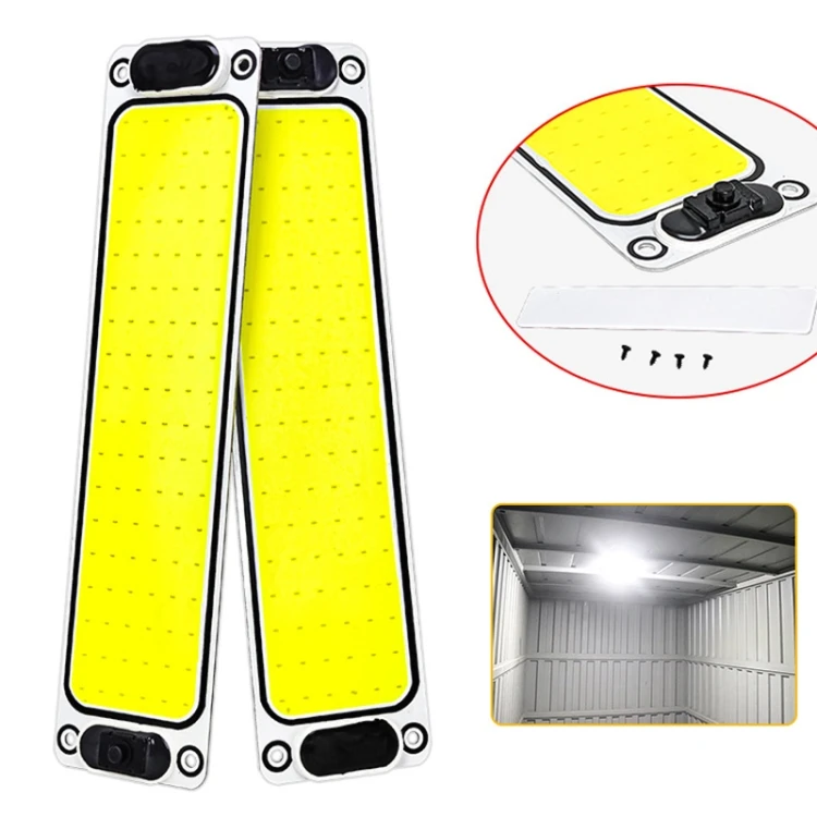 2 PCS ZS-3343 DC12-24V High Bright 108 COB Lamp Beads Car Dome Light Cabin Light Bar ECRP5731G