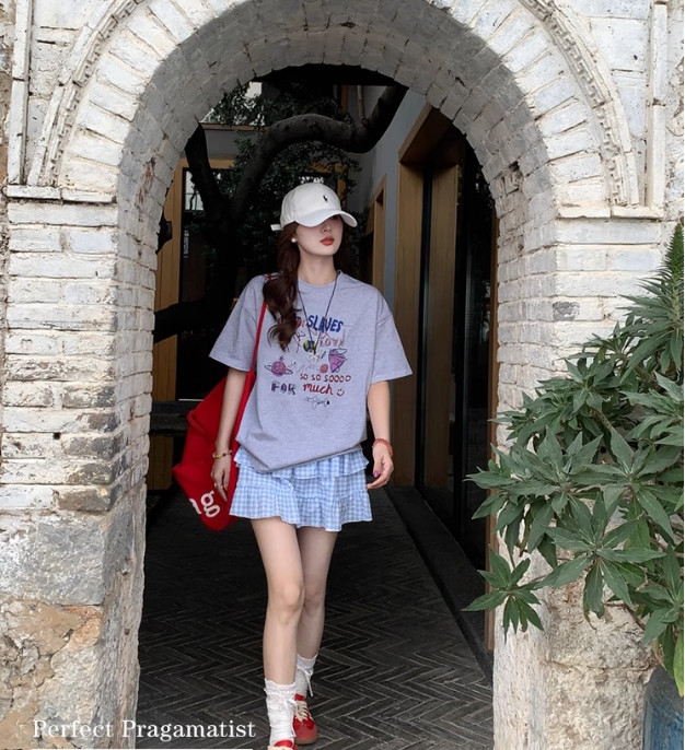 short-sleeved t-shirts for women, loose Korean style