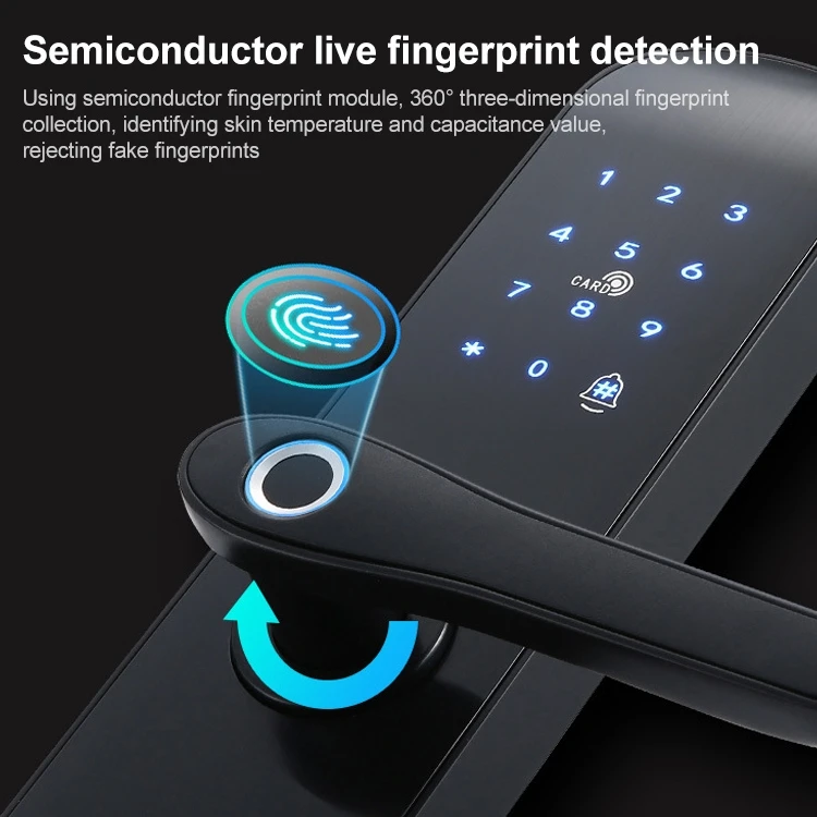 S011M Multi-functional Automatic Fingerprint Lock Hotel Apartment Intelligent Electronic Swipe Password Lock FTBD04190912G