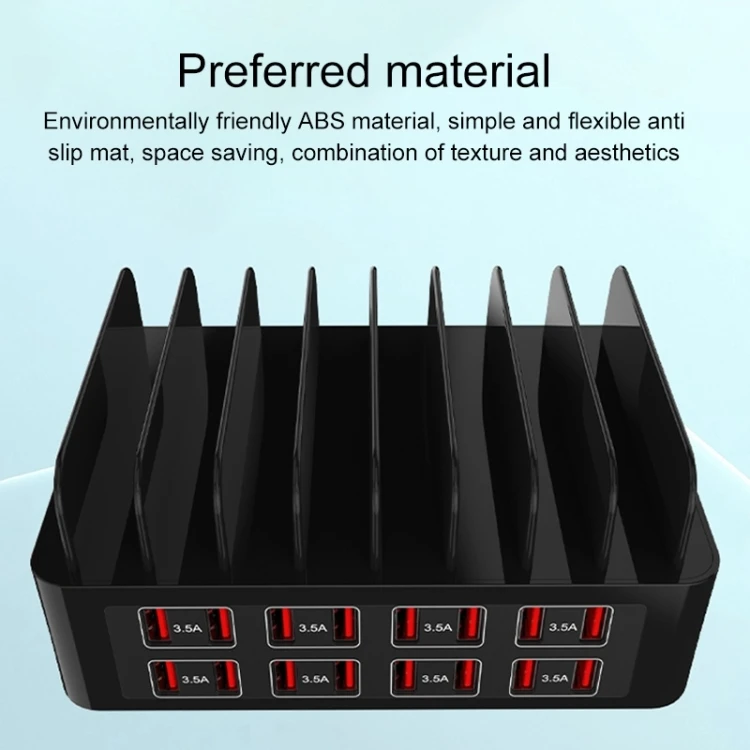 150W 16 x USB Ports Smart Charging Station with Phone & Tablet Stand, US Plug RIP8G1265H