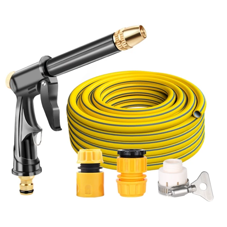 High Pressure Car Wash Hose Telescopic Watering Sprinkler, Style: H2+3 Connector+10m Tube RTBD0602449902B