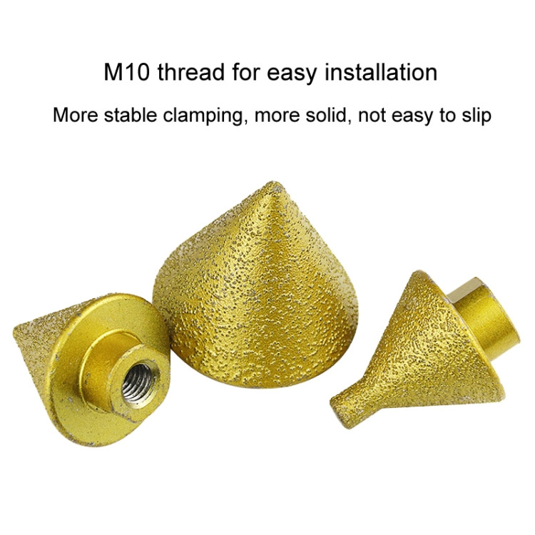 Diamond Chamfering Machine Conical Grinding Bit Tile Marble Quartz Drilling Hole Reamer Angle Grinder Drill Bit, Style: Small Diameter-Pointed ETBD0605589101M