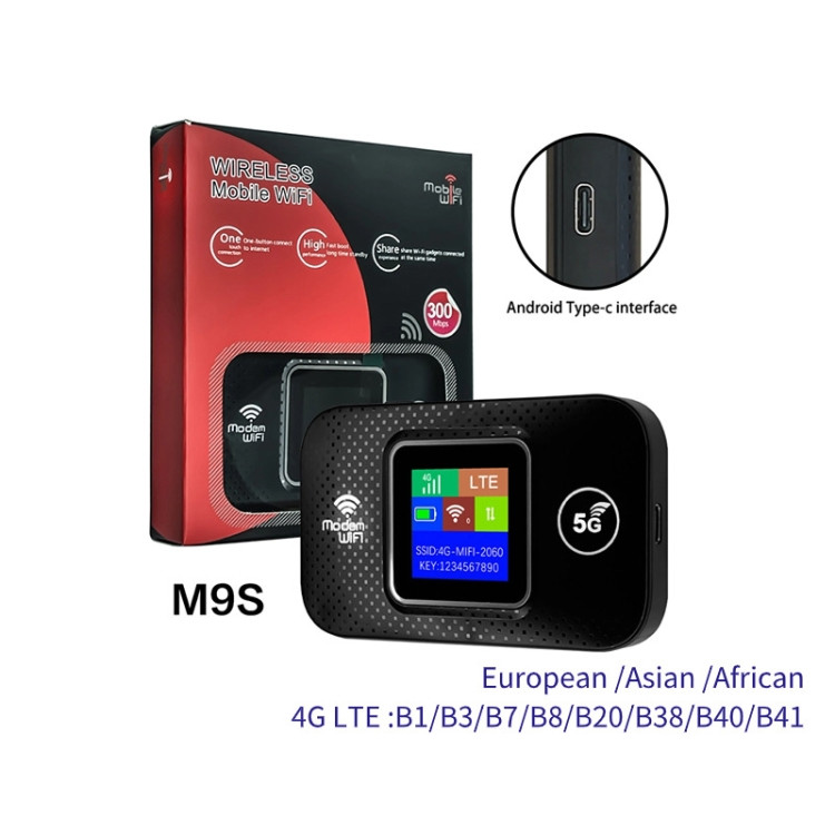 M9S-LCD Eurasian Version 4G Portable WiFi Plug-in Wireless Router Car WiFi  DTBD0605416101J
