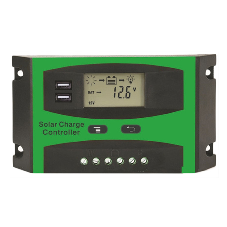 10A 12V/24V Solar Charge And Discharge Controller Dual USB Port LCD Solar Cells Panel Charge Regulator DTBD0605244201G