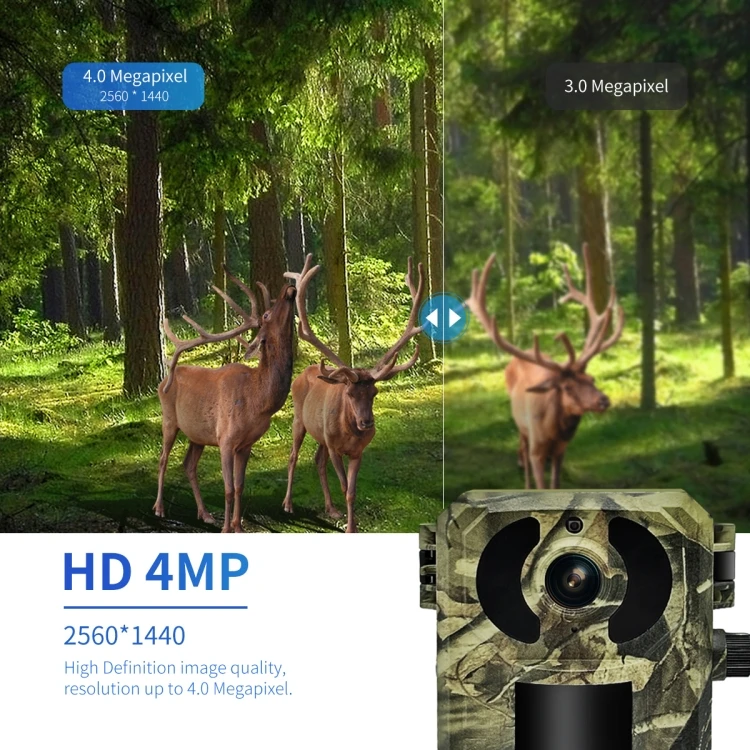 QF380 4MP Network Solar PIR Alert Smart Wildlife Hunting Camera, 4G:EU Version REDA004971701AG