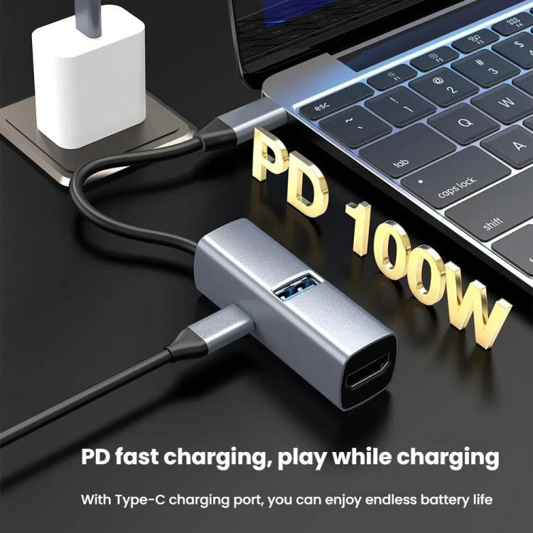 USB3.0+PD+HDMI 3 In 1 Docking Station 4K Projector Adapter DTBD0605874501AG