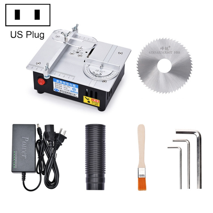 S3 96W Liftable Table Mini Table Saw Aluminum Cutting Machine,Spec: Black Standard(US Plug) DTBD0424579001BH
