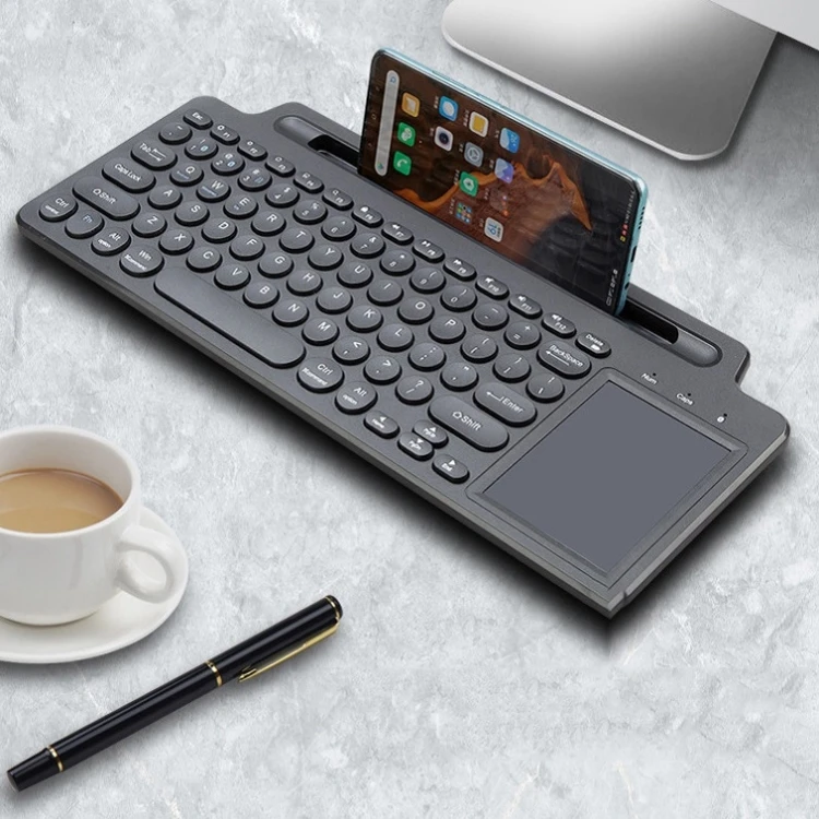 Bluetooth Wireless Keyboard With Card Slot Bracket With Touchpad​ 2.4Gz FTBD0602841601B