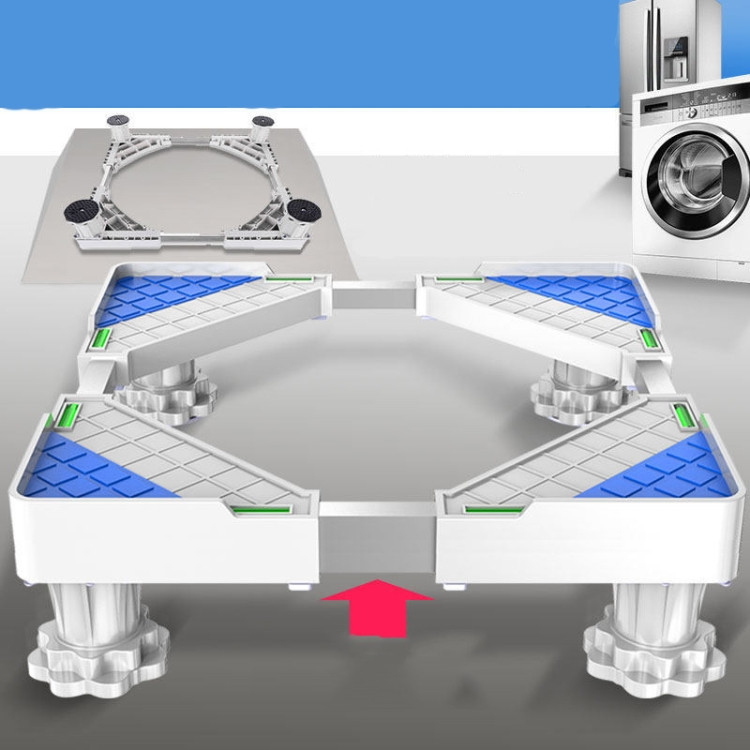 Single Tube 4 Legs Adjustable Stainless Steel Refrigerator Bracket Washing Machine Base Bracket FTBD0540252101D