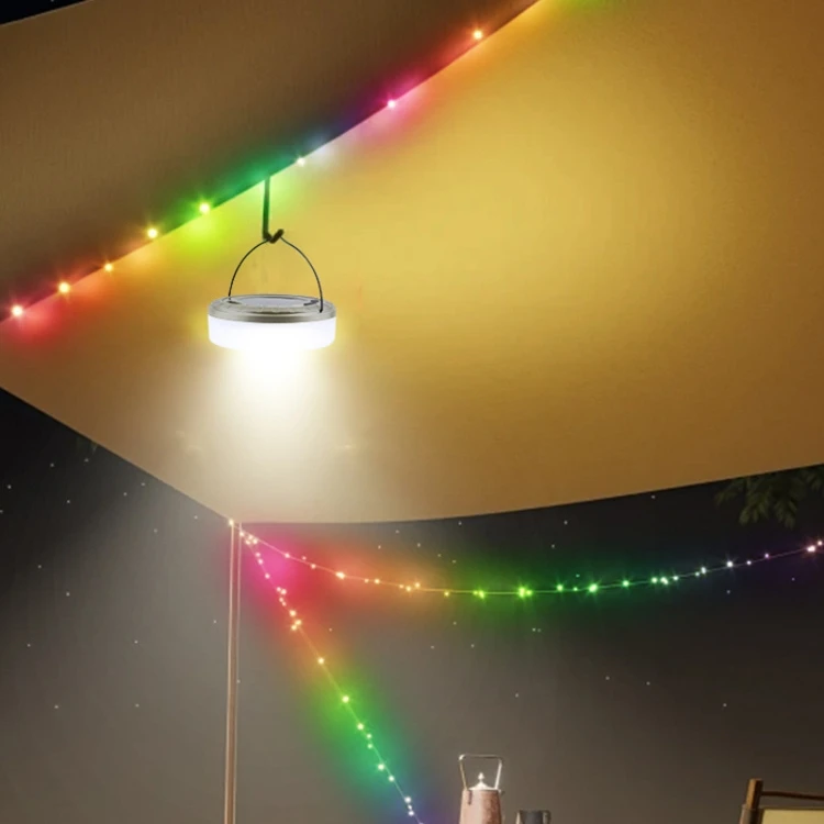 Solar LED Camping Light Type-C Charging Colorful String Lights, Color: 10m Warm Color Light TTBD0605048001Q