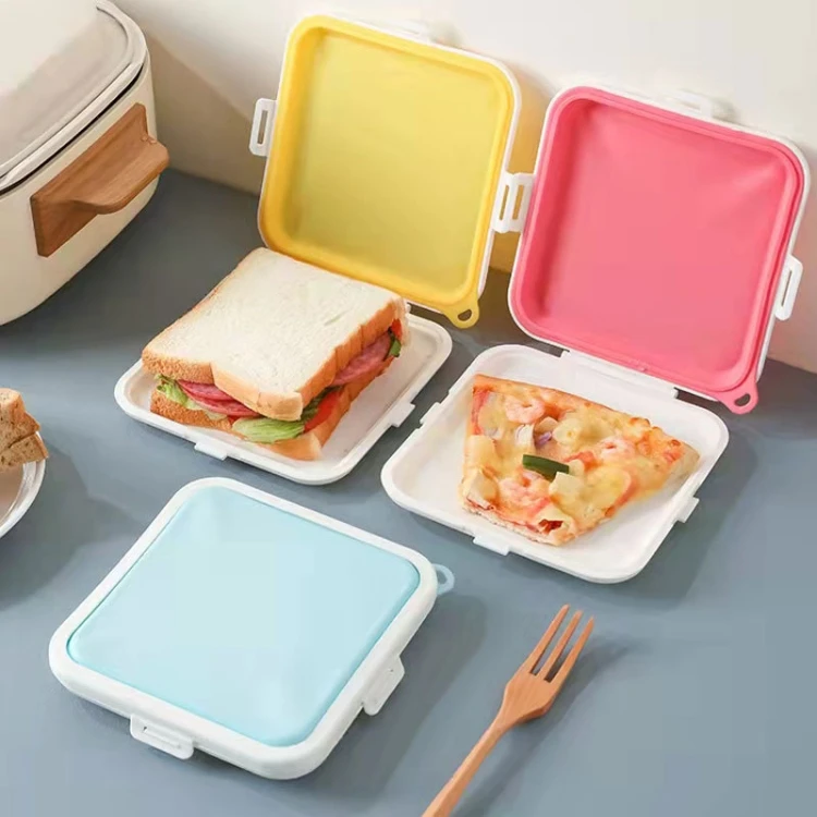 Sandwich Bread Fresh-keeping Storage Box Silicone Portable ETBD0605025201AW