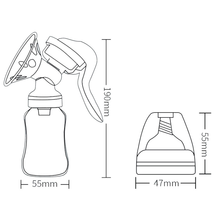 Adjustable Force Breast Pump 2 in 1 Manual Breast Pump Maternity Products(White) DTBD0603715401AV