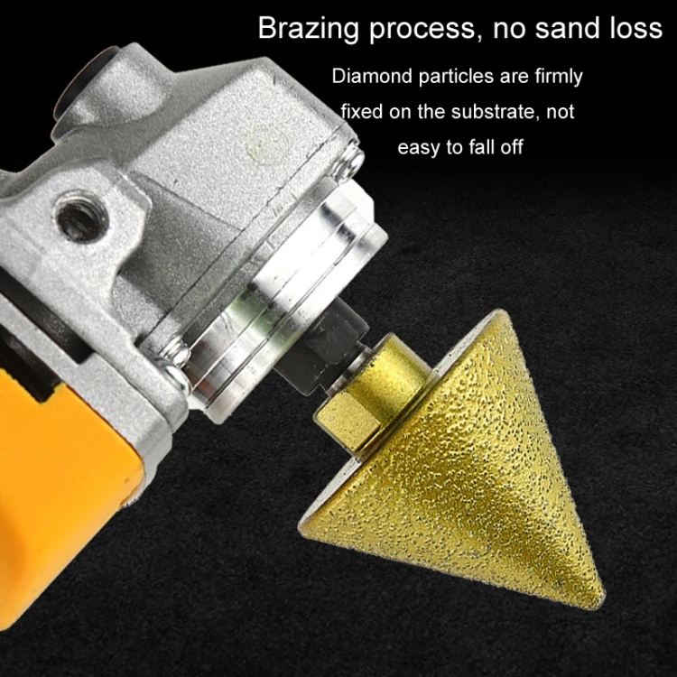 Diamond Chamfering Machine Conical Grinding Bit Tile Marble Quartz Drilling Hole Reamer Angle Grinder Drill Bit, Style: Small Diameter-Pointed ETBD0605589101M