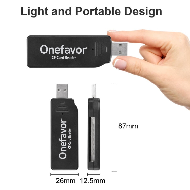 Onefavor USB2.0 High Speed Read And Write CF Card Reader, Model: USB Interface ATBD0604826901D