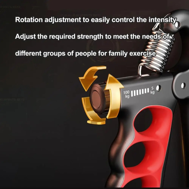 5-100kg Adjustable Hand Grip Strengthener Arm Muscle Exerciser, Spec: Electronic Counter Orange DTBD0604383701G