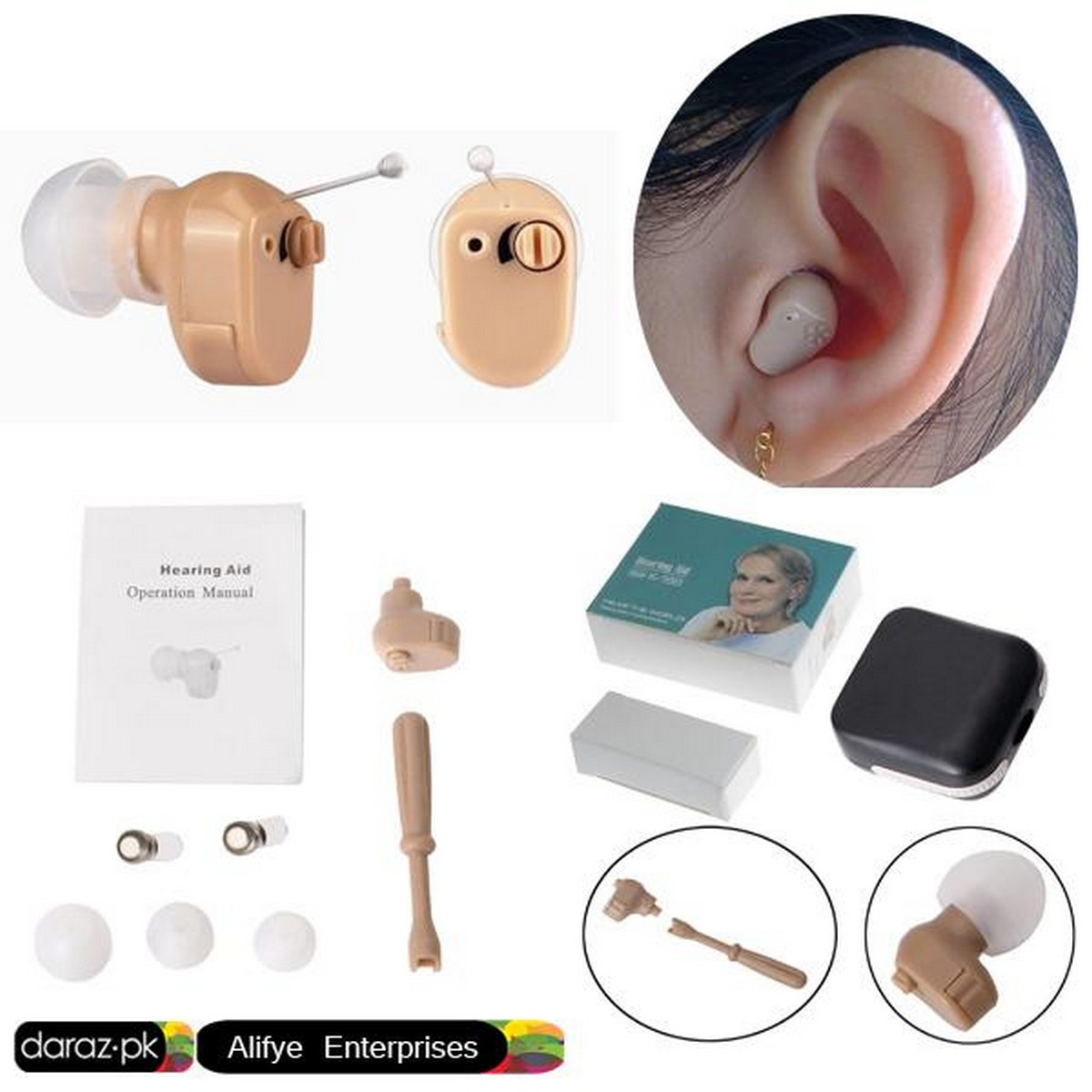 AXON K-188 Mini In Ear Sound Amplifier Adjustable Tone Hearing Aid BHA0001F