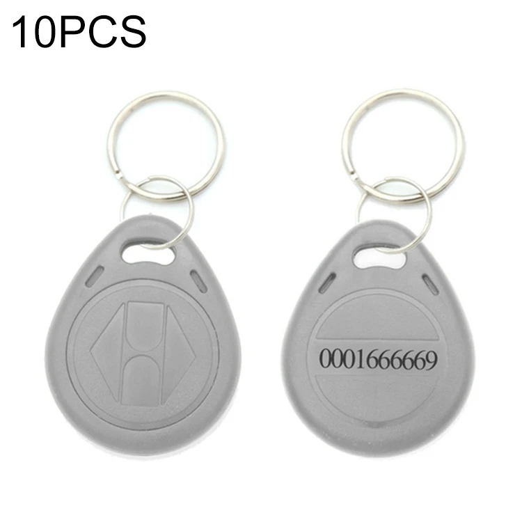 10 PCS 125KHz TK/EM4100 Proximity ID Card Chip Keychain Key Ring ETBD052679301CG