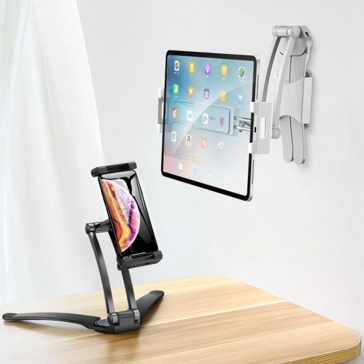 2 In 1 Aluminum Alloy Tablet PC Holder Wall Mount Mobile Phone Holder STBD0603979101BG